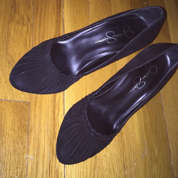 Jessica Simpson Suede Heels. Black. Size 8… - Picture 2 of 5